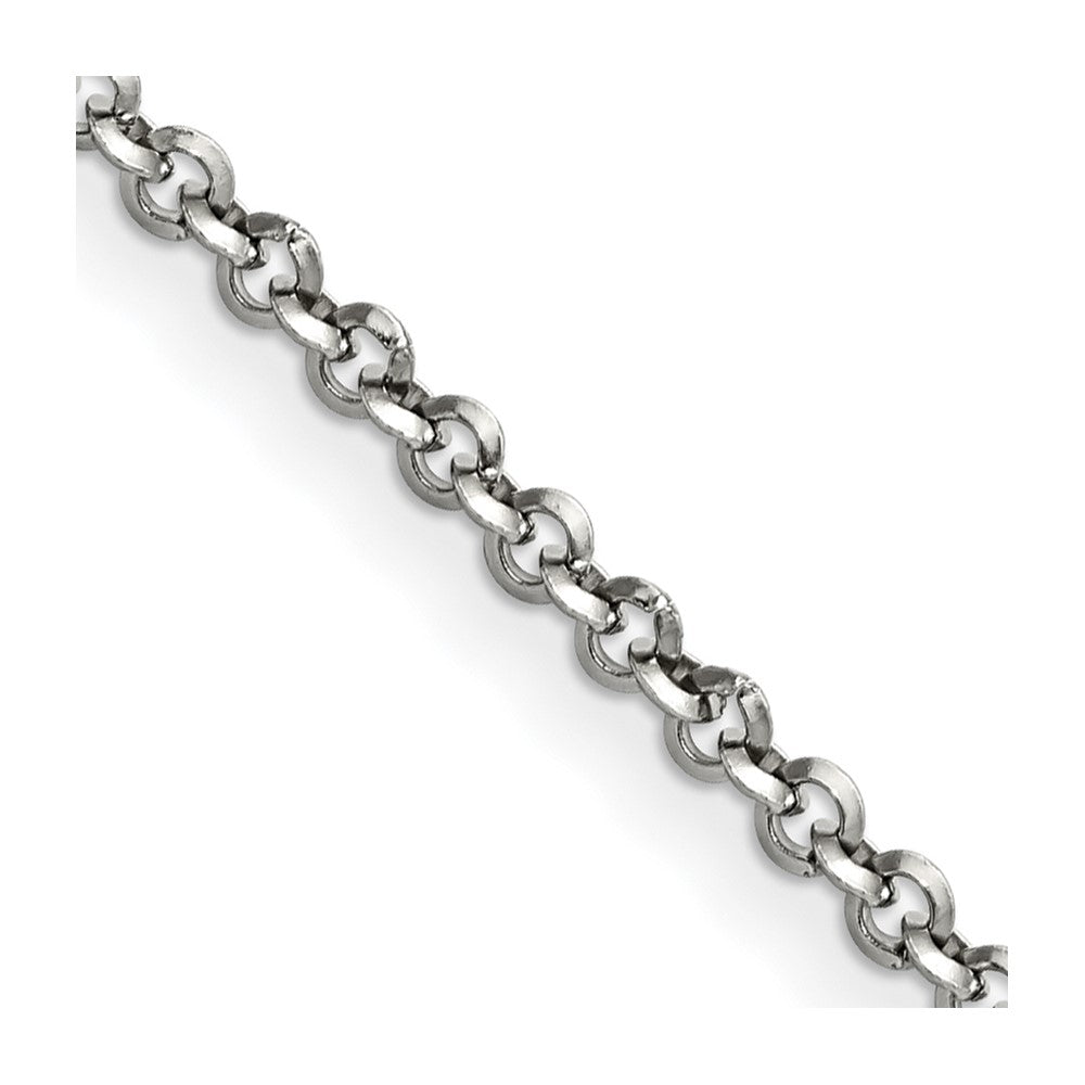 Chisel Stainless Steel Polished 3.2mm 16 inch Rolo Chain, 16 x 3.2 mm