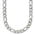 Chisel Stainless Steel Satin 7mm 18 inch Figaro Chain, 18 x 7.5 mm