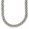 Chisel Stainless Steel Polished 24 inch Necklace, 24 x 7 mm