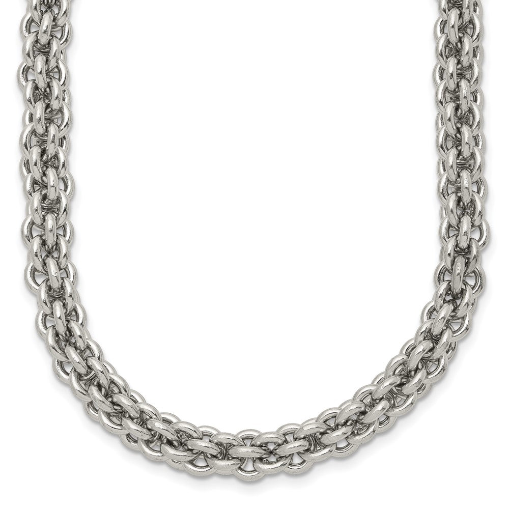 Chisel Stainless Steel Polished 24 inch Necklace, 24 x 7 mm