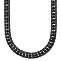 Chisel Stainless Steel Polished Black IP-plated 24 inch Double Curb Chain Necklace, 24 x 7 mm
