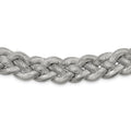 Stainless Steel Polished Braided Mesh w/3.5in ext. 16in Necklace, 16 mm