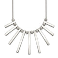 Chisel Stainless Steel Polished Bars and Beads on a 15.75 inch Snake Chain with a 1 inch Extension Necklace, 16.75 mm