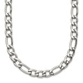 Chisel Stainless Steel Polished 6mm 24 inch Figaro Chain, 24 x 6 mm