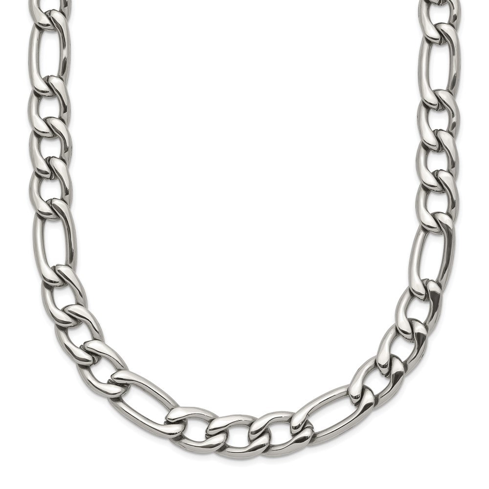 Chisel Stainless Steel Polished 6mm 24 inch Figaro Chain, 24 x 6 mm
