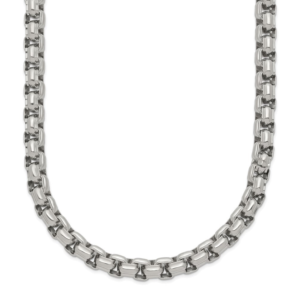 Chisel Stainless Steel Polished 24 inch Fancy Box Chain, 24 x 5 mm