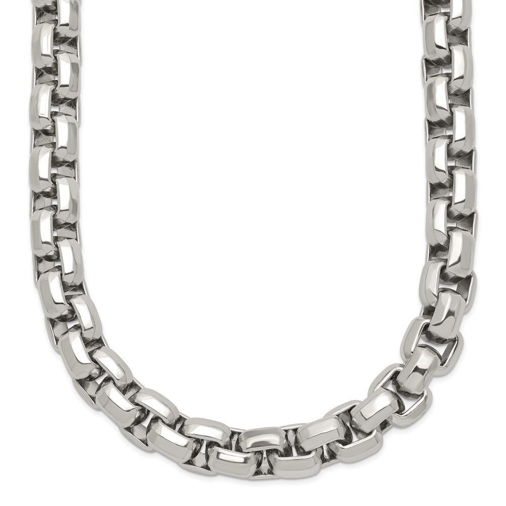 Chisel Stainless Steel Polished 24 inch Fancy Rolo Chain, 24 x 8.5 mm