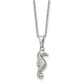 Stainless Steel Polished Seahorse 22in Necklace, 22 mm
