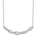 Chisel Stainless Steel Polished Twisted Bar on a 18 inch Cable Chain with 2 inch Extension Necklace, 18 x 67.61 mm
