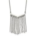 Stainless Steel Polished Multi Chain Dangle 19in Necklace, 19 mm