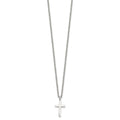 Chisel Stainless Steel Polished 16mm Cross Pendant on an 18 inch Cable Chain Necklace, 18 x 10.66 mm