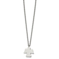 Stainless Steel Polished Angel 18in Necklace, 18 mm