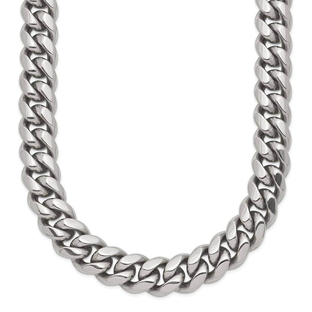 Chisel Stainless Steel Polished 24 inch Curb Chain Necklace, 24 x 10.15 mm