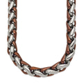 Chisel Stainless Steel Polished Brown IP-plated 24 inch Necklace, 24 x 10.78 mm