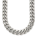 Chisel Stainless Steel Polished 24 inch Curb Chain Necklace, 24 x 11.92 mm