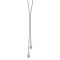 Chisel Stainless Steel Polished with 3.5 inch Dangle 16.5 inch Cable Chain Necklace, 19.5 x 5.74 mm