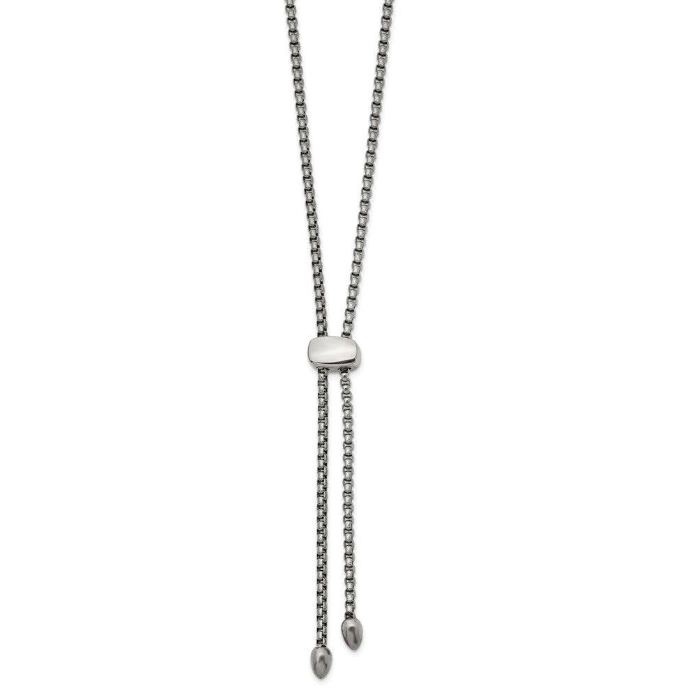 Chisel Stainless Steel Polished Adjustable up to 20.5 inch Box Chain Necklace, 20.5 x 6.2 mm