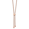 Chisel Stainless Steel Polished Rose IP-plated Adjustable up to 20.5 inch Box Chain Necklace, 20.5 x 5.9 mm