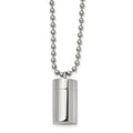 Chisel Stainless Steel Polished Capsule that Opens on a 22 inch Ball Chain Necklace, 22 x 10.97 mm
