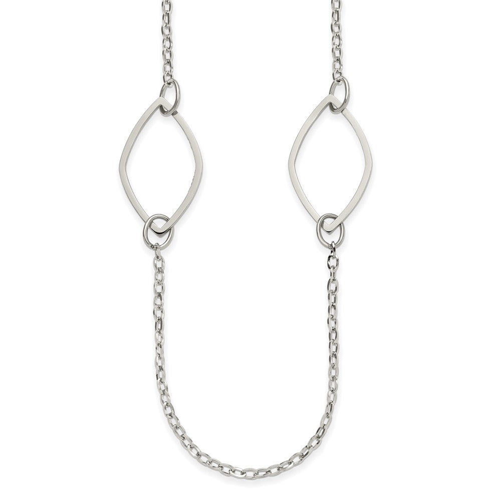 Chisel Stainless Steel Polished Fancy Link 36 inch Necklace, 36 x 1.4 mm