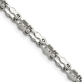 Stainless Steel Polished Fancy Link 18in Chain, 18 x 3.4 mm