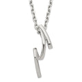 Stainless Steel Fancy Line Design Necklace, 18 mm