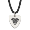 Stainless Steel Enameled Trinity Necklace, 18 mm
