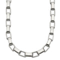 Chisel Stainless Steel Polished 22 inch Square Link Necklace, 22 x 6 mm