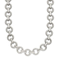 Chisel Stainless Steel Polished 20 inch Circle Link Necklace, 20 x 9 mm
