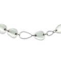 Stainless Steel Polished White Cat's Eye 26in Necklace, 26 mm