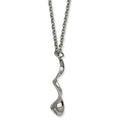 Stainless Steel Fancy Swirl with 2 inch ext Necklace, 18 mm