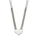 Stainless Steel Polished Heart 20in Necklace, 20 mm