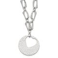Stainless Steel Heart Cutout Pendant with 2 inch ext Necklace, 22 mm