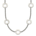 Chisel Stainless Steel Polished Circles 26 inch Necklace, 26 x 19.5 mm