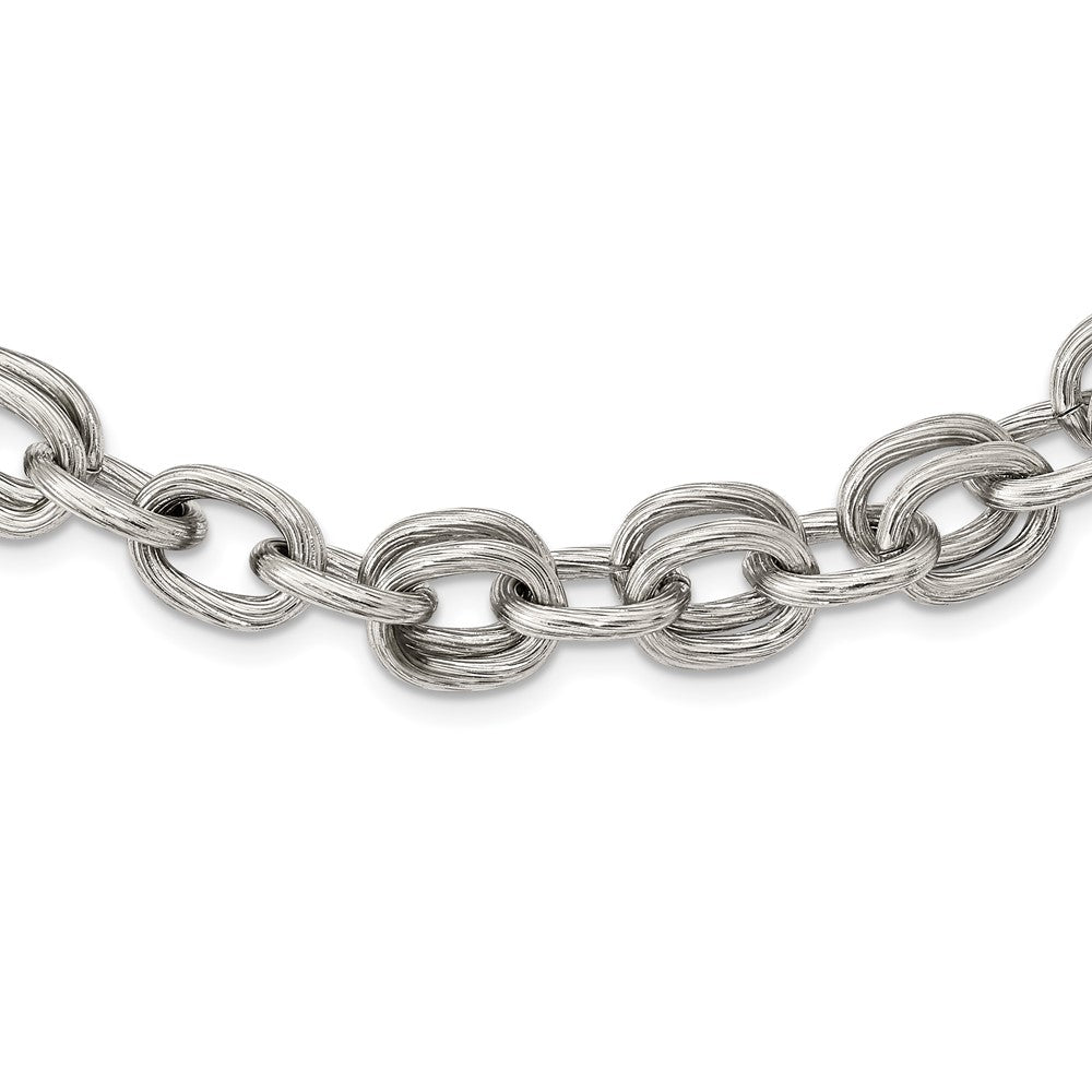 Stainless Steel Polished Multiple Link 22in Necklace, 22 x 14 mm