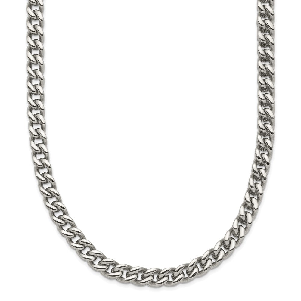 Chisel Stainless Steel Polished 24 inch Franco Chain, 24 x 5 mm