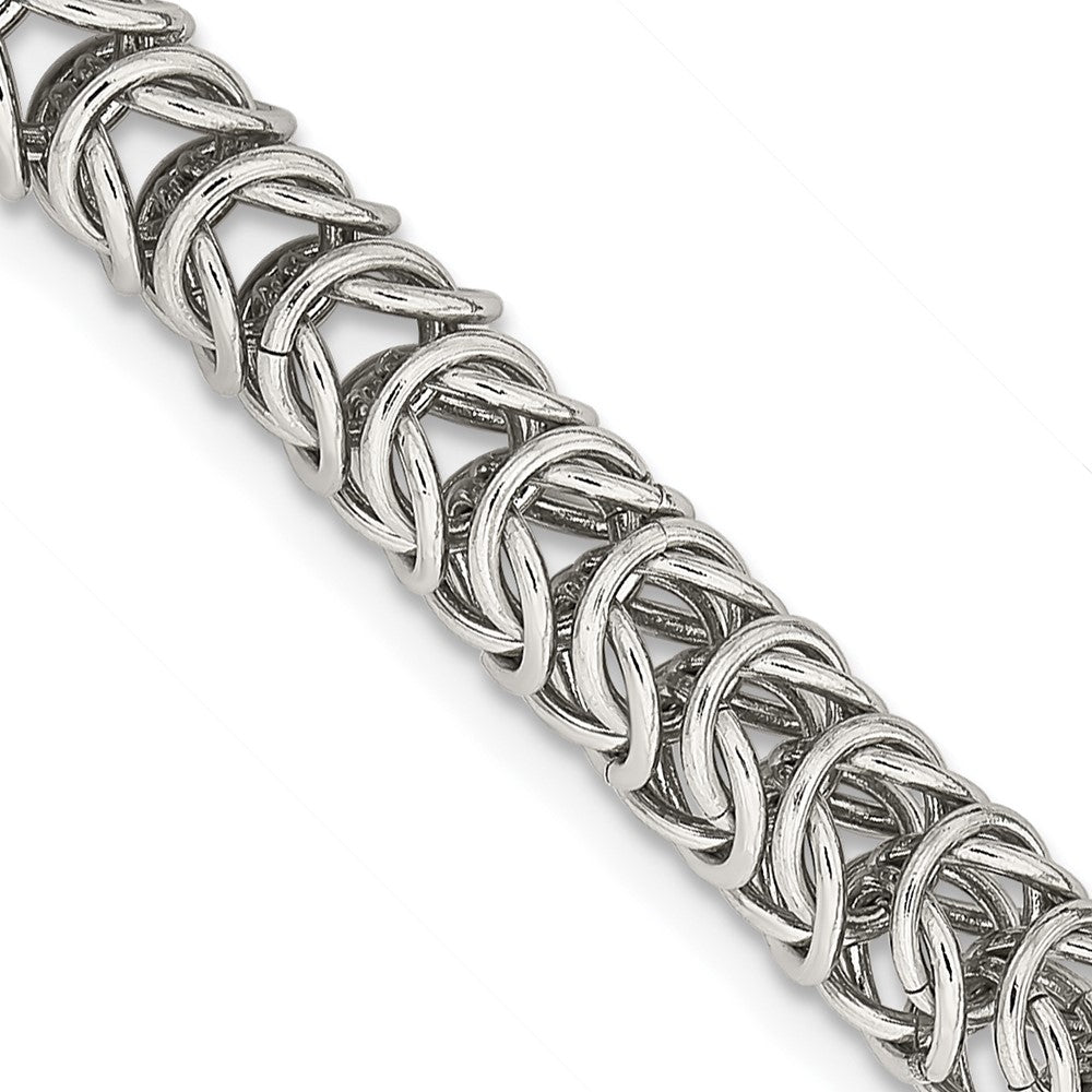 Chisel Stainless Steel Polished 18 inch Fancy Link Necklace, 18 x 7 mm