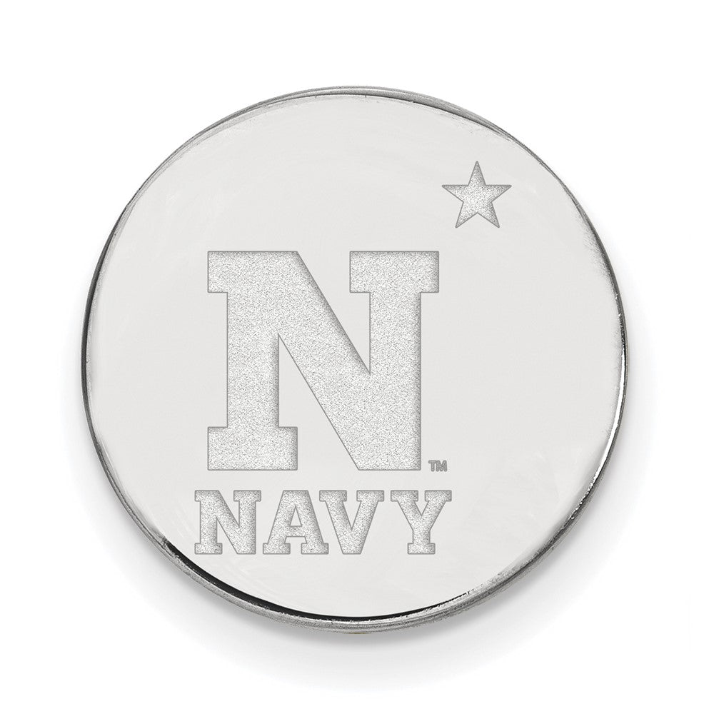 14k White Gold LogoArt US Naval Academy Lapel Pin