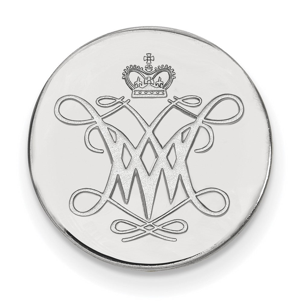 Sterling Silver Rhodium-plated LogoArt College of William and Mary Lapel Pin