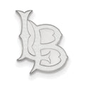 Sterling Silver Rhodium-plated LogoArt California State University Long Beach L-B Lapel Pin
