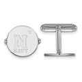 Sterling Silver Rhodium-plated LogoArt US Naval Academy Cuff Links