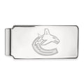 Sterling Silver Rhodium-plated NHL LogoArt Vancouver Canucks Money Clip