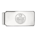 Sterling Silver Rhodium-plated NHL LogoArt Edmonton Oilers Money Clip