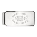Sterling Silver Rhodium-plated NHL LogoArt Montreal Canadiens Money Clip