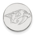 Sterling Silver Rhodium-plated NHL LogoArt Nashville Predators Lapel Pin