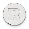 Sterling Silver Rhodium-plated LogoArt Rutgers University Letter R Lapel Pin