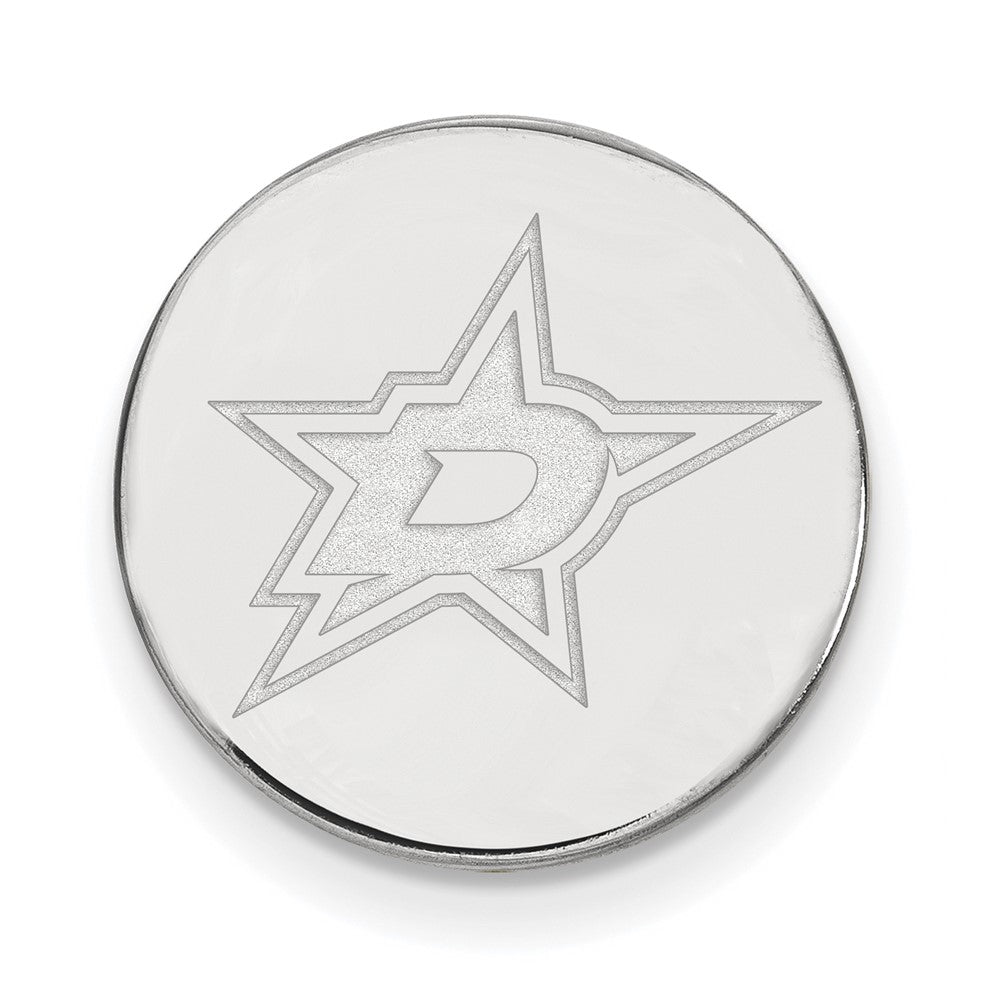 14k White Gold NHL LogoArt Dallas Stars Lapel Pin