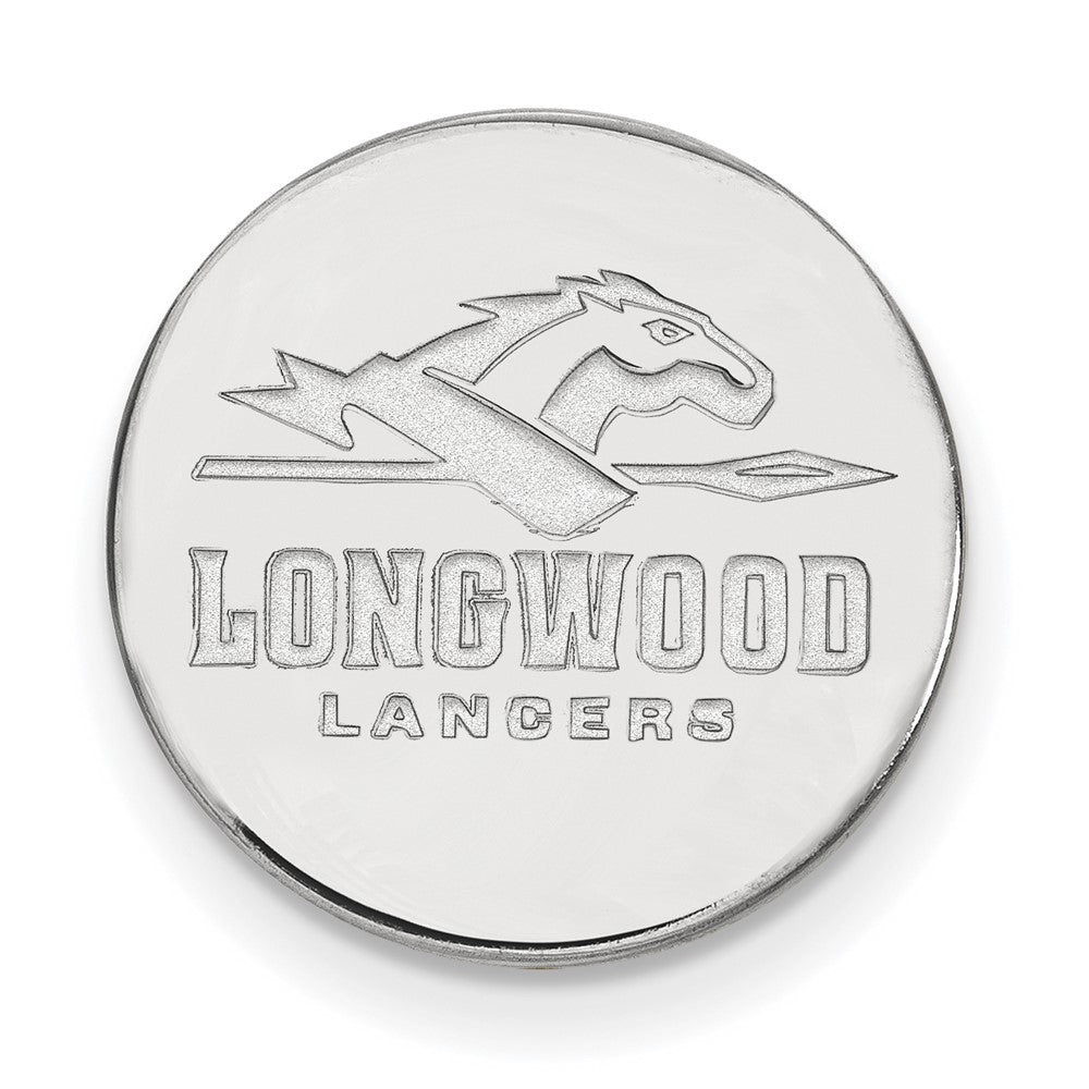 14k White Gold LogoArt Longwood University Lancers Lapel Pin