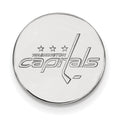 Sterling Silver Rhodium-plated NHL LogoArt Washington Capitals Lapel Pin