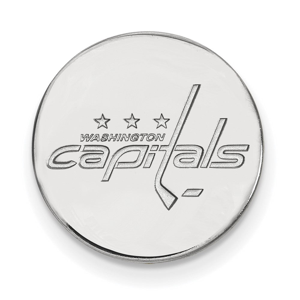 14k White Gold NHL LogoArt Washington Capitals Lapel Pin